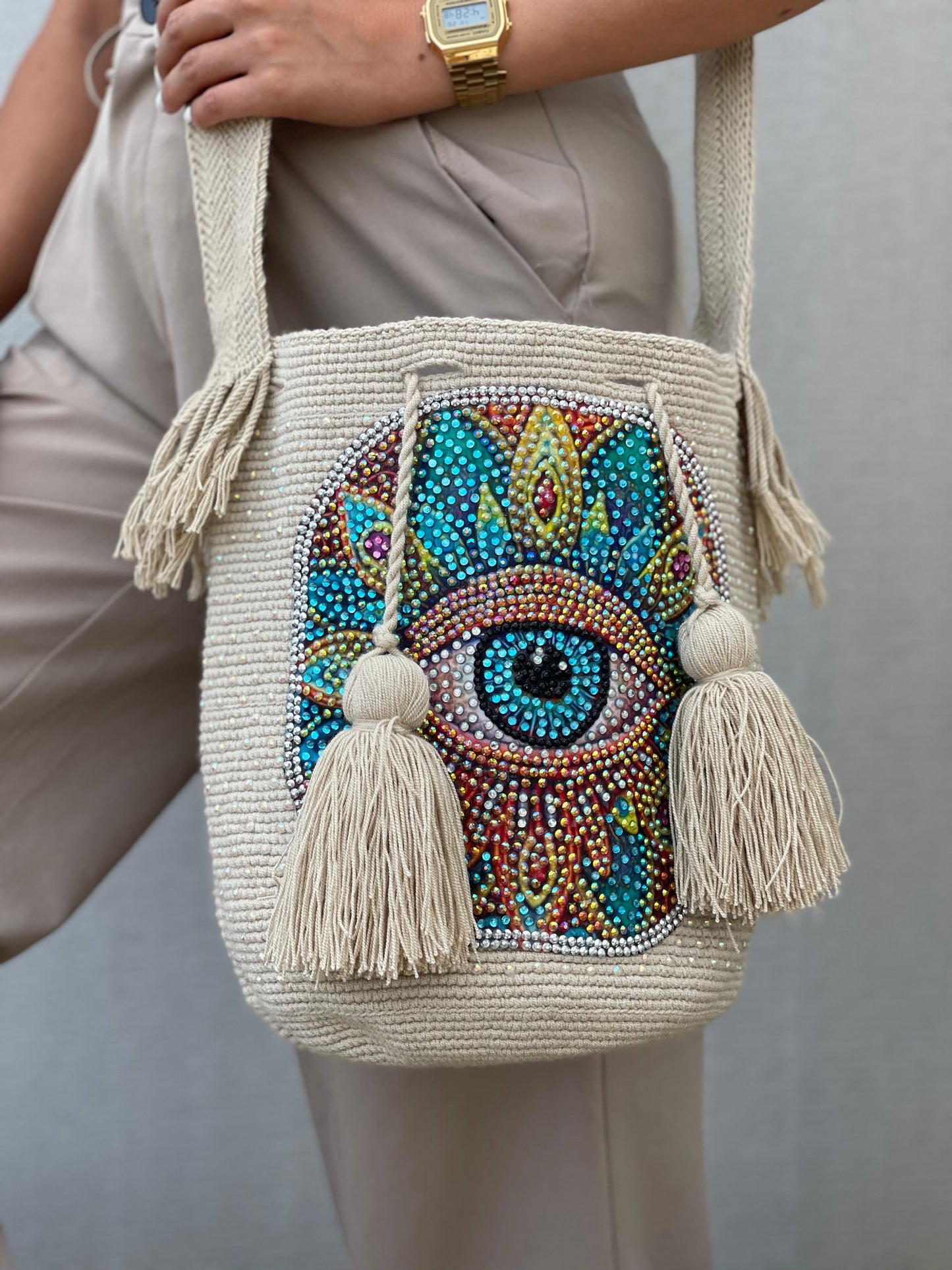 Mochila GRANDE Perlada💫(31x28)