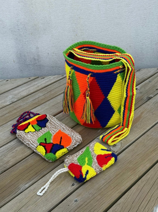Combo: Mochila MEDIANA Diseño + Portacelular + (MONEDERO GRATIS)