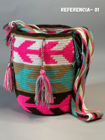 Mochila GRANDE Tonos Rosa🌹💞(31x28)