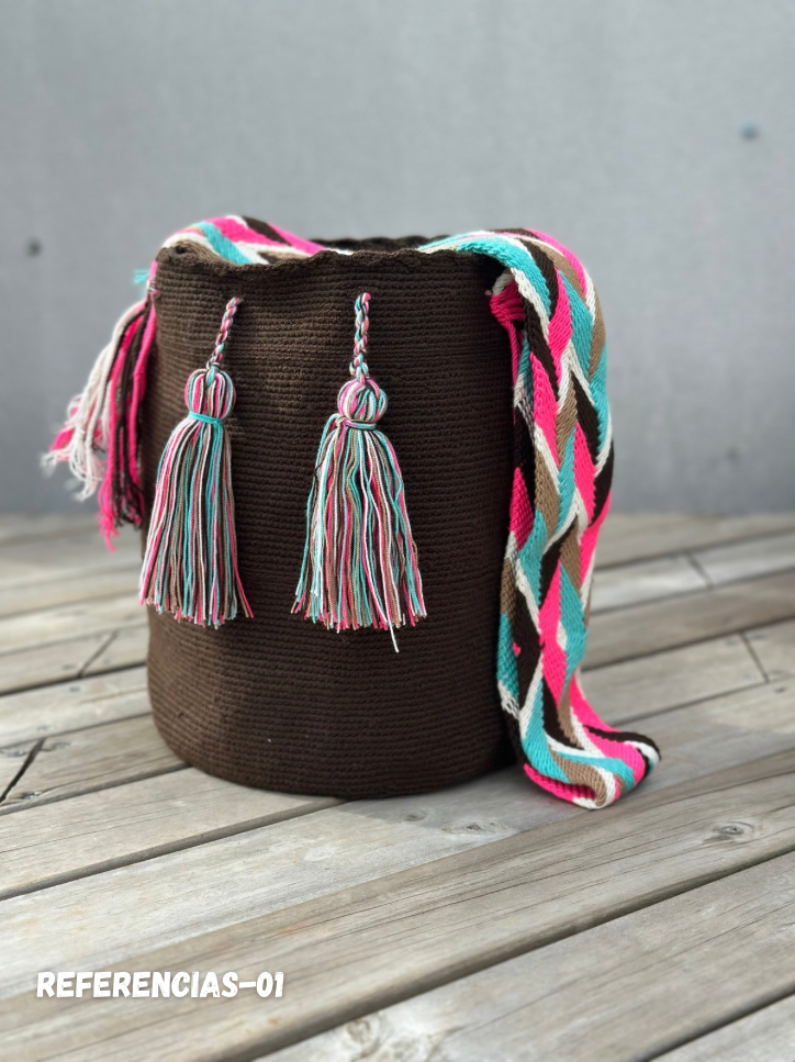 Mochila GRANDE Unicolor Tonos Tierra 🌎(31x28)