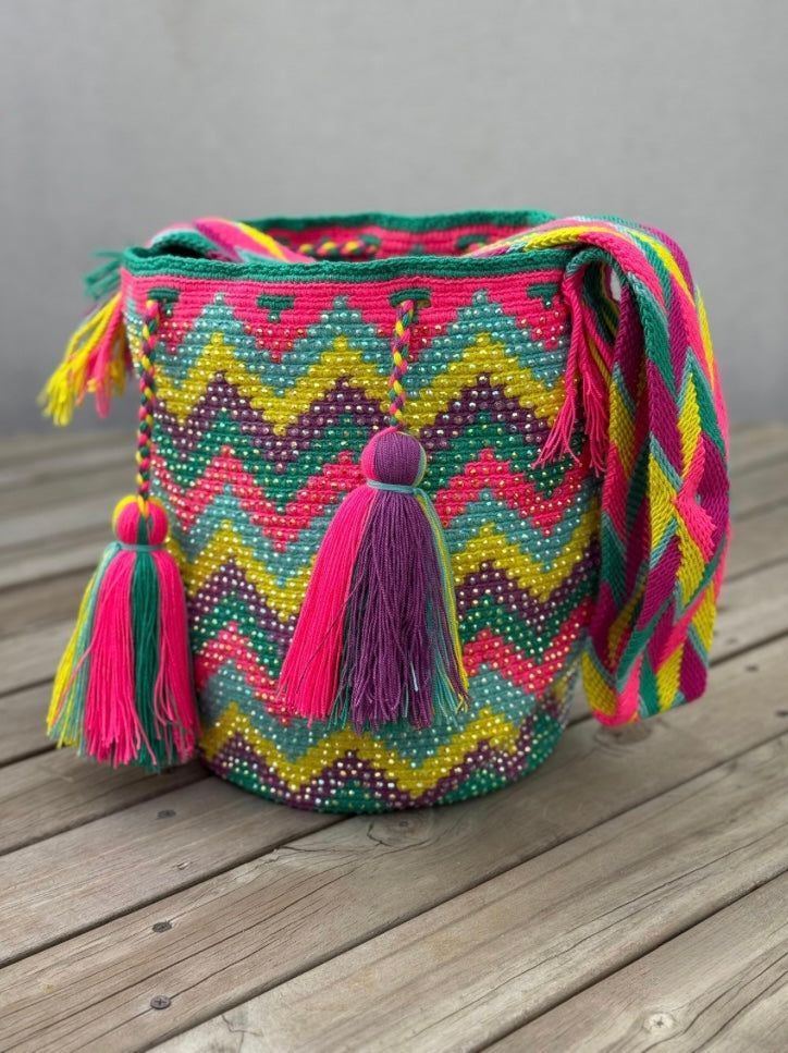 Large Pearl Wayuu Backpack