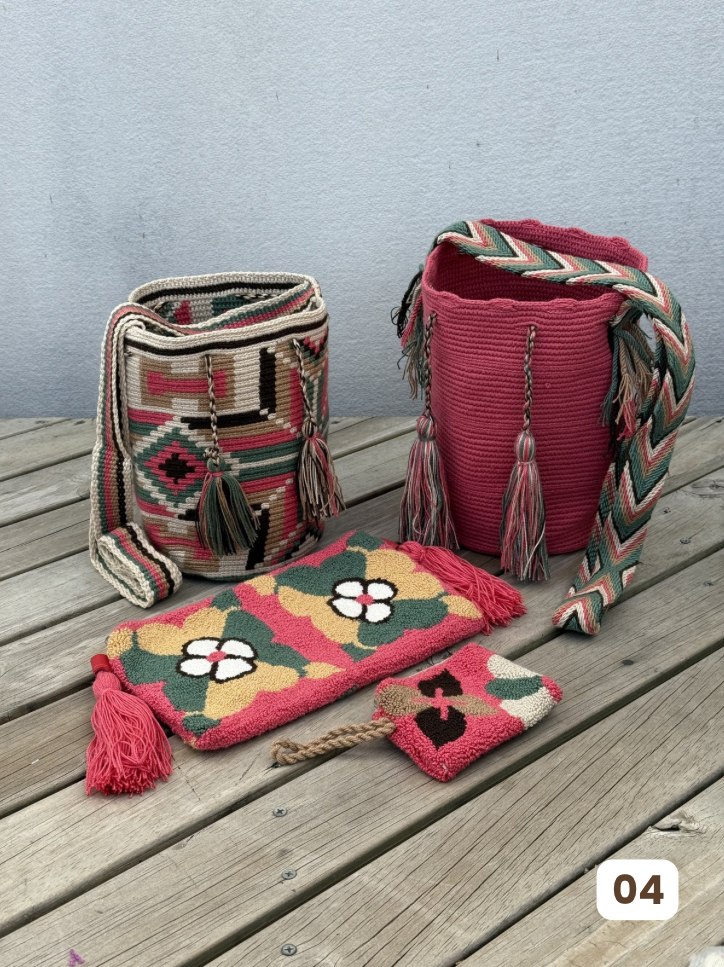 ✨Combo Especial: 2 Mochilas MEDIANAS+ (Sobre Wayuu + Monedero GRATIS) 🎁