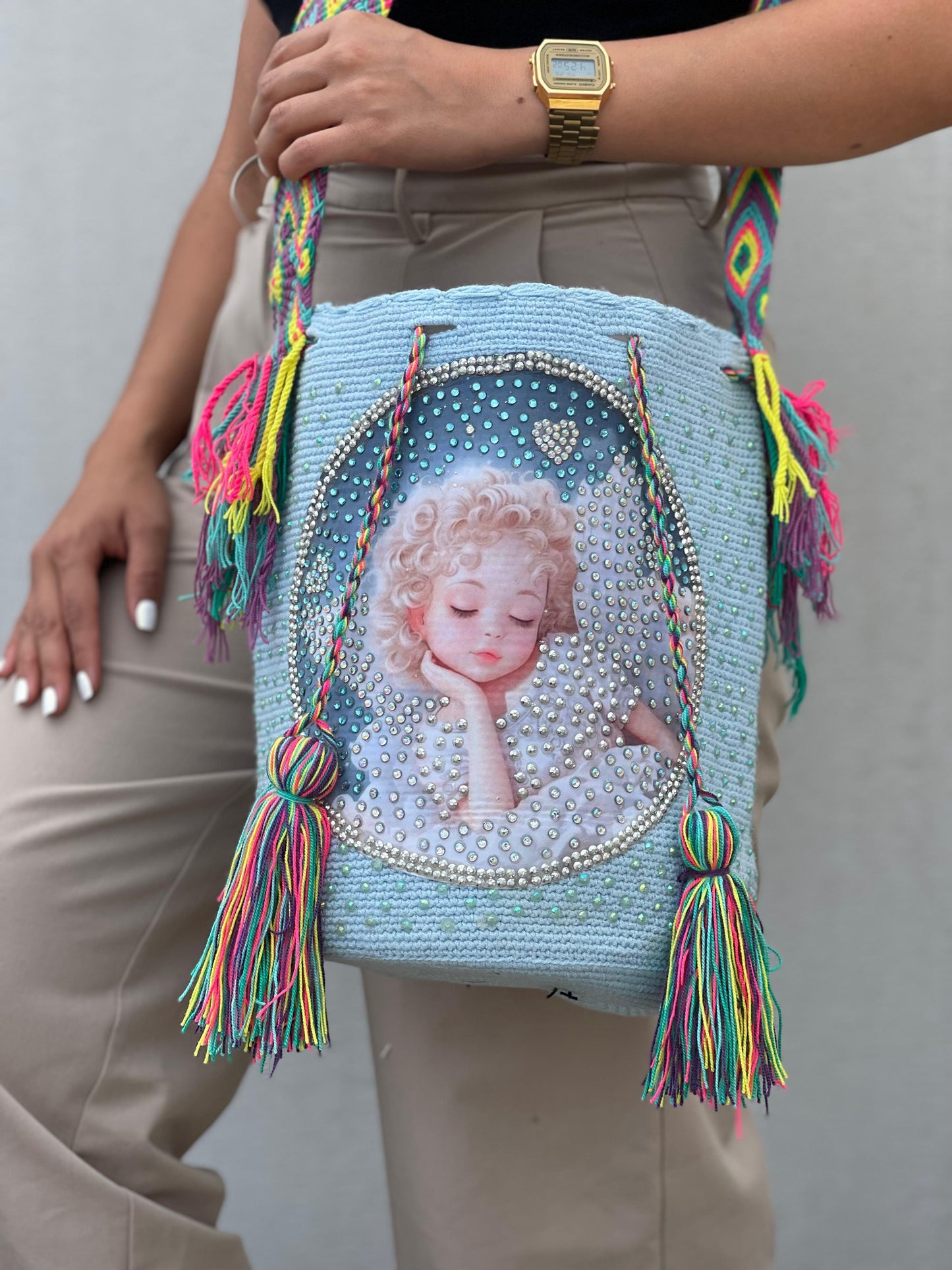 Large Pearl Wayuu Backpack