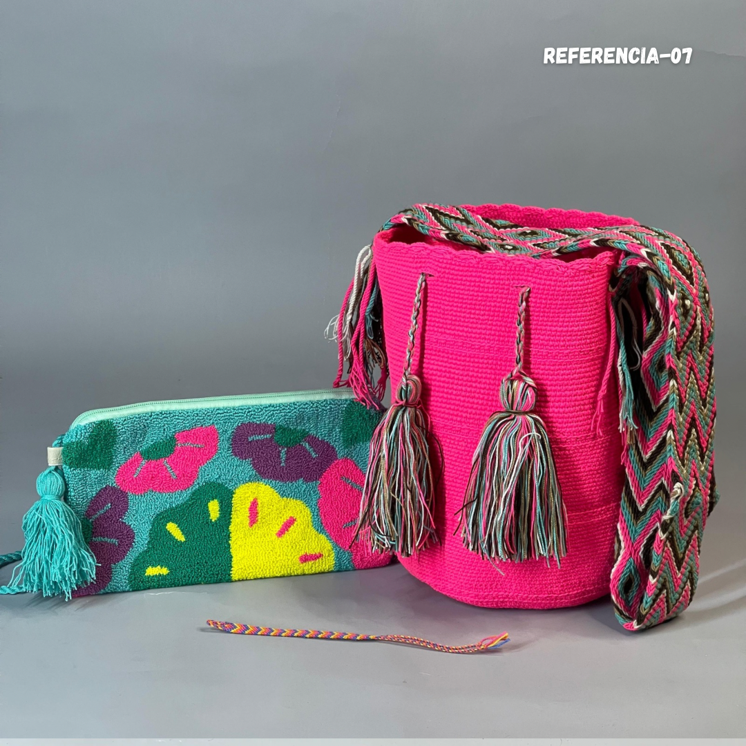 😱Combo Wayuu: Mochila GRANDE + Sobre Tapizado+ (MANILLA GRATIS) 🎁