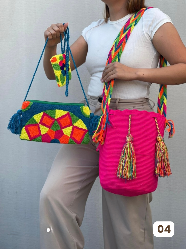 💫 Combo Wayuu: Mochila GRANDE+ Monedero + Sobre Artesanal🎁