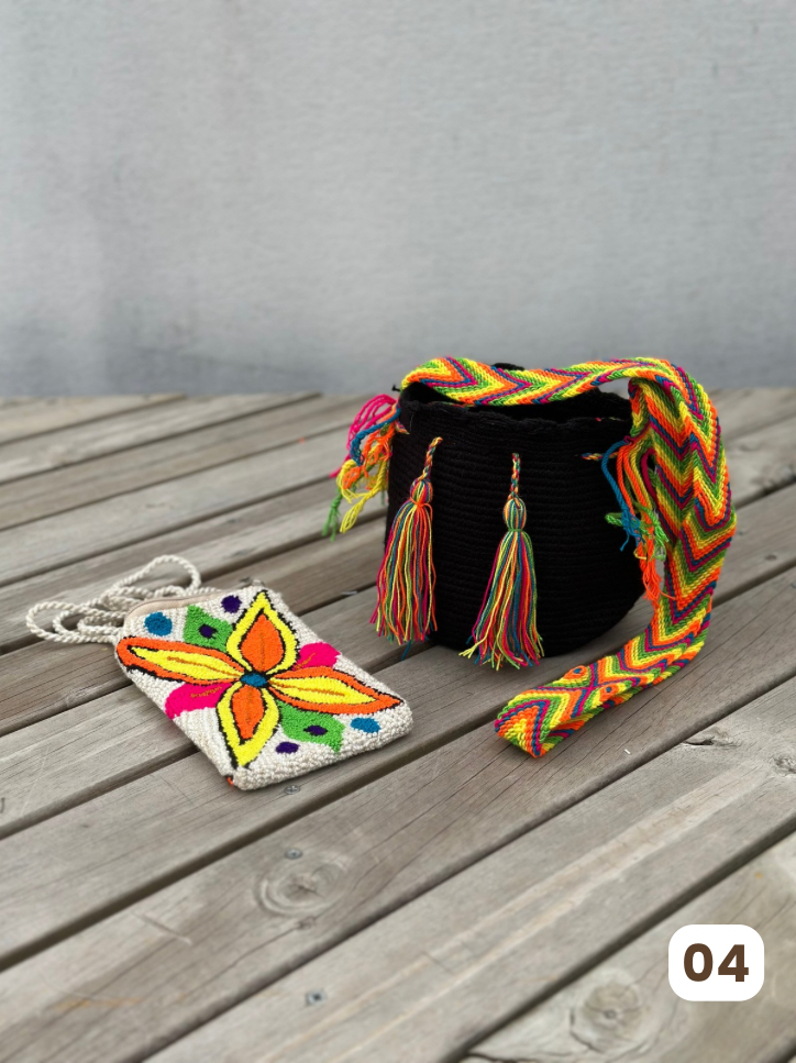 🎒📱 Combo Wayuu: Mochila Pequeña + PortaCelular 🚚✨