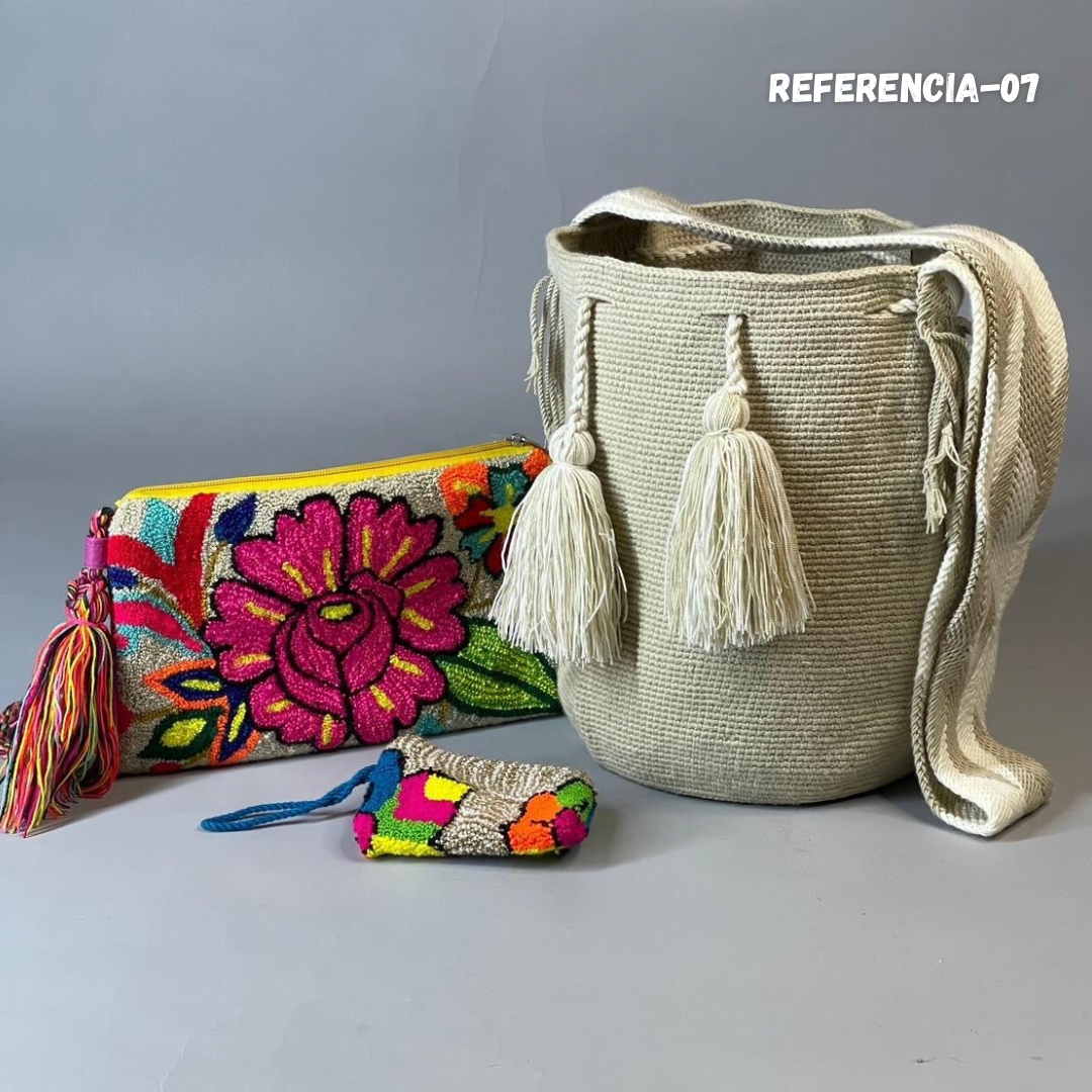 💫 Combo Wayuu: Mochila GRANDE+ Sobre + (MONEDERO GRATIS) 🎁