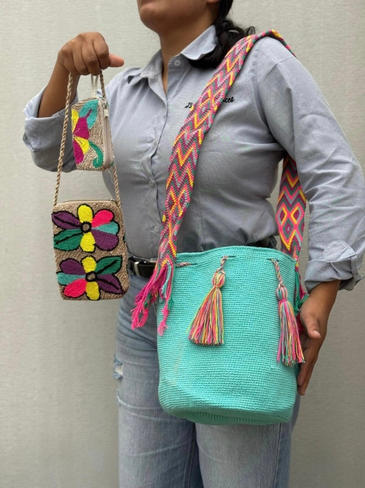 Combo: Mochila GRANDE + Portacelular + (MONEDERO GRATIS)