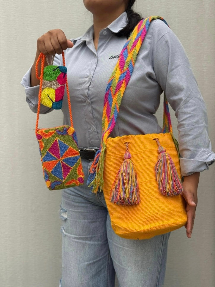 Combo: Mochila GRANDE + Portacelular + (MONEDERO GRATIS)