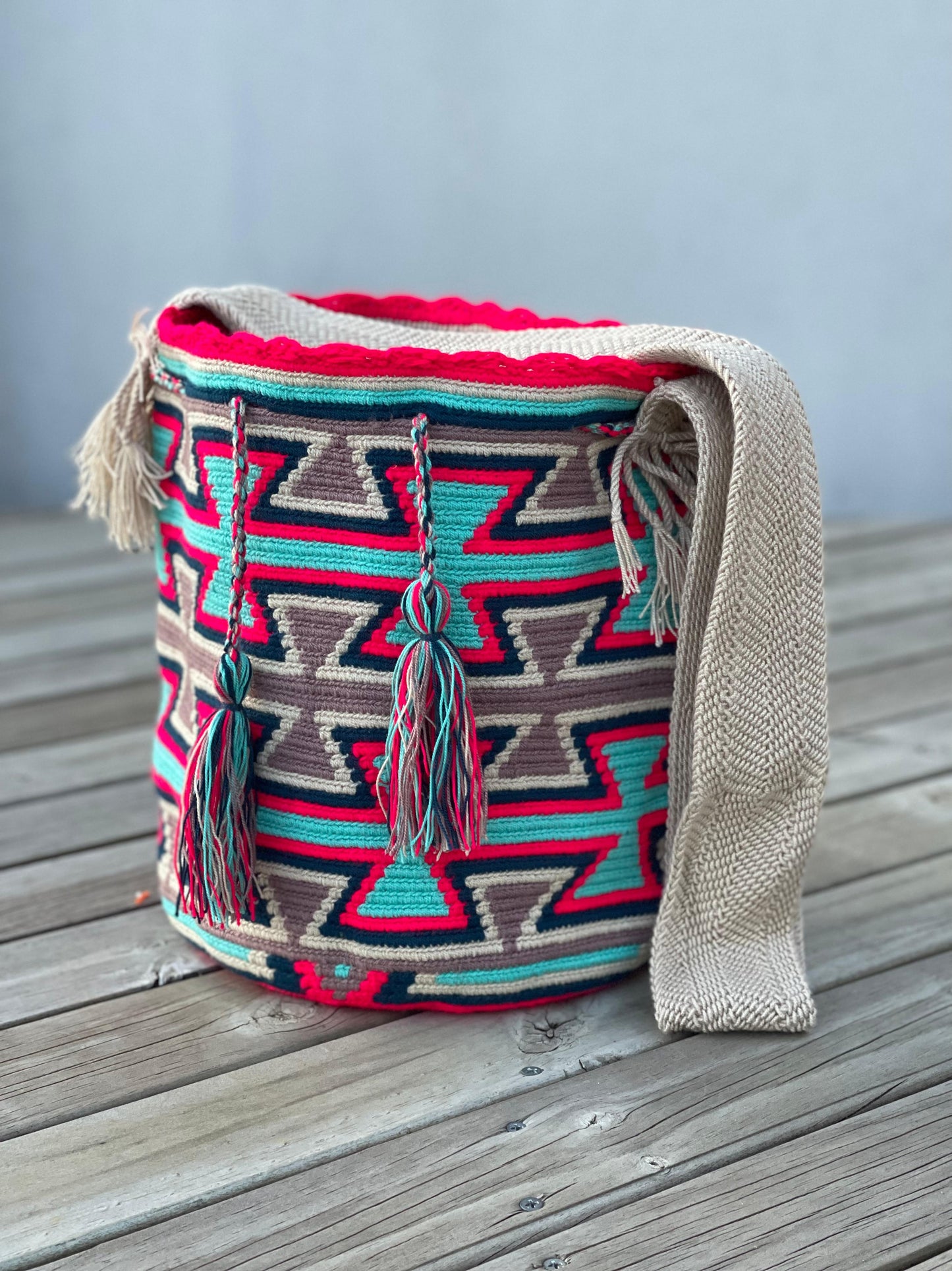 Mochila GRANDE Tonos Rosa🌹💞(31x28)