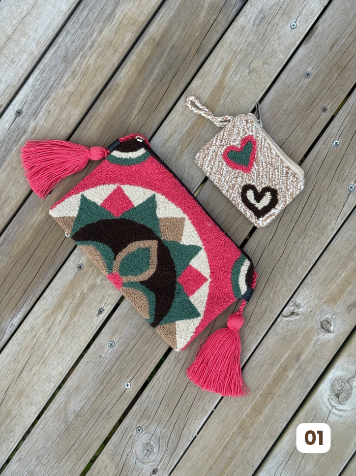 Set Wayuu⭐️- Sobre + Monedero Artesanal😍