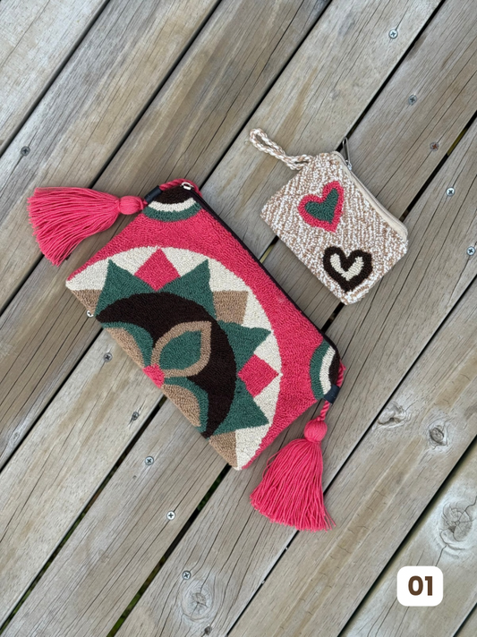 Set Wayuu⭐️- Sobre + Monedero Artesanal😍
