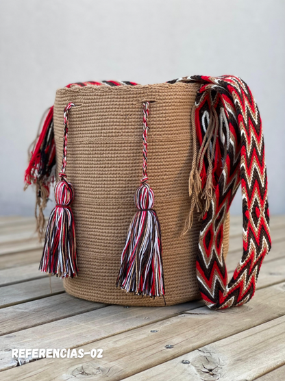 Mochila GRANDE Unicolor Tonos Tierra 🌎(31x28)