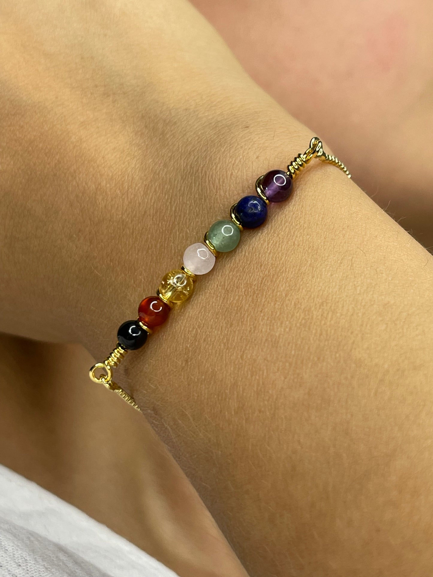 Pulsera 7 Chakras Acero