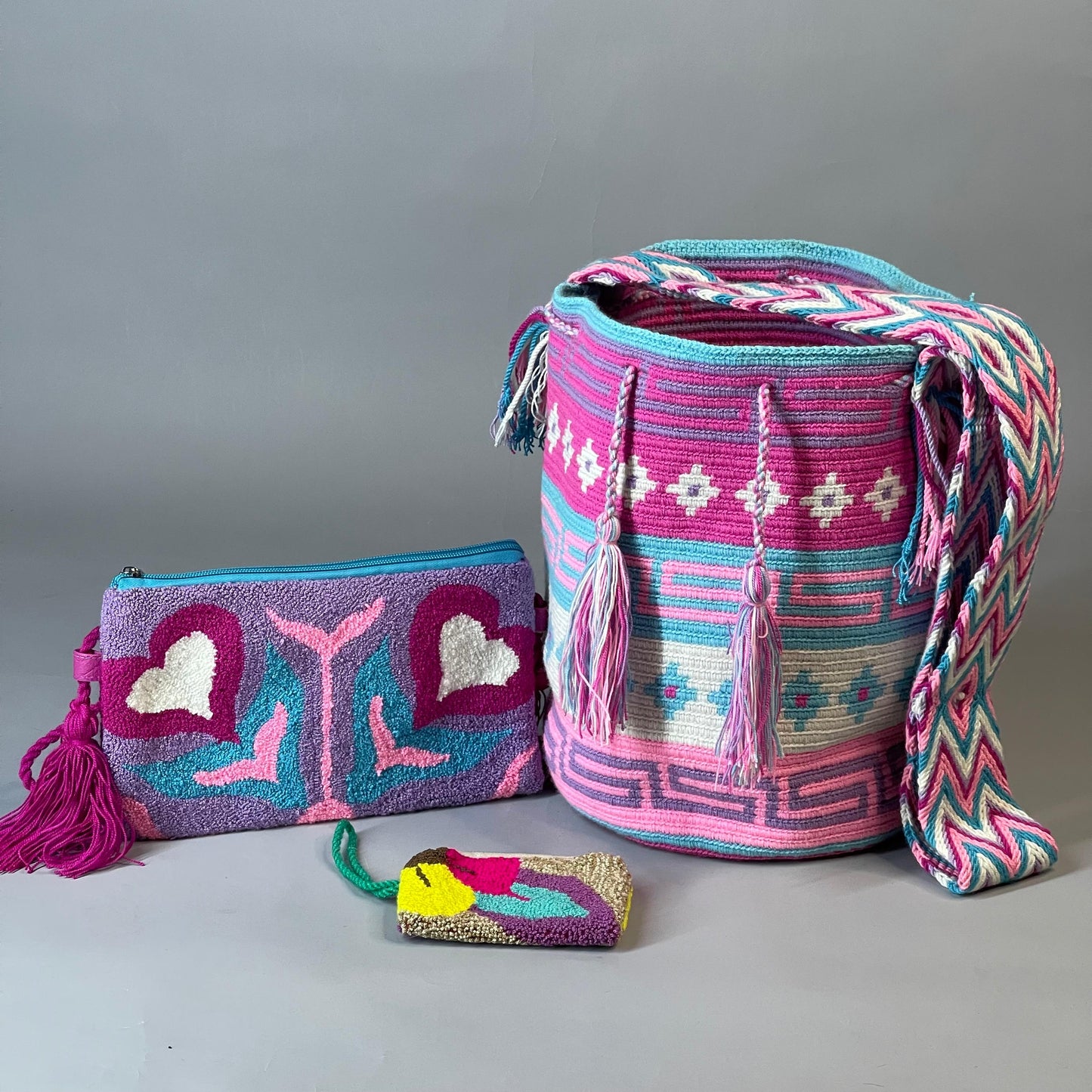 💫 Combo Wayuu: Mochila GRANDE Diseño+ Sobre + (MONEDERO GRATIS) 🎁