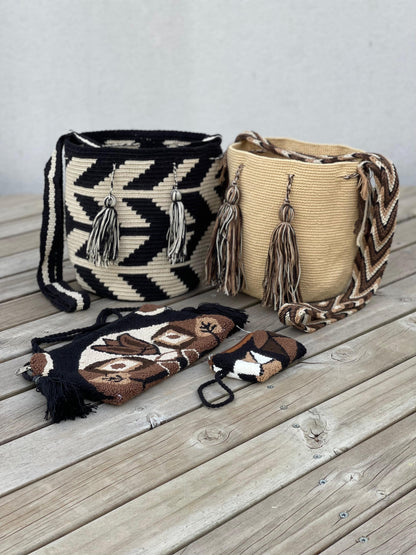 ✨Combo Especial: 2 Mochilas MEDIANAS+ (Sobre Wayuu + Monedero GRATIS) 🎁