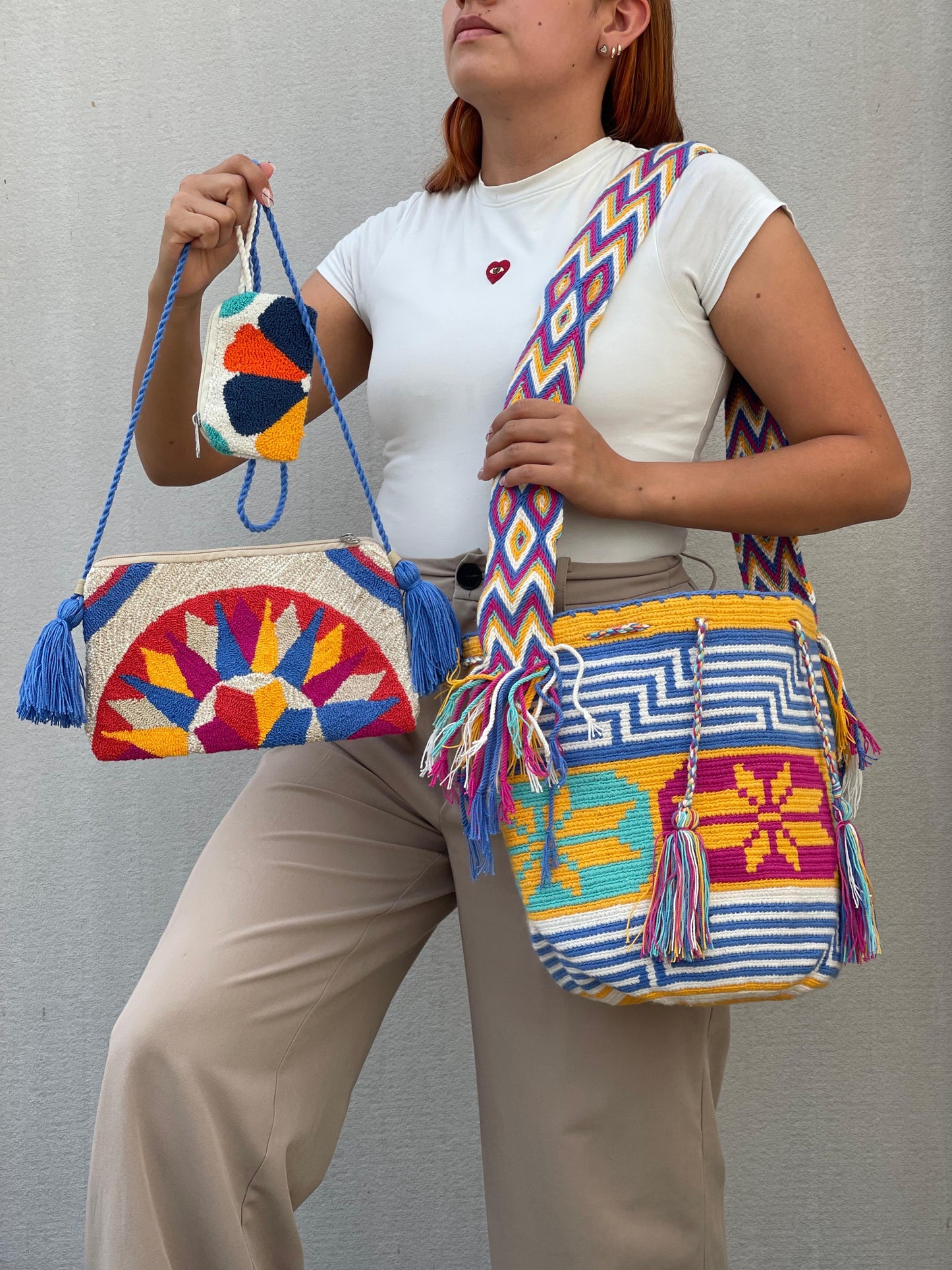 💫 Combo Wayuu: Mochila GRANDE Diseño+ Sobre + (MONEDERO GRATIS) 🎁