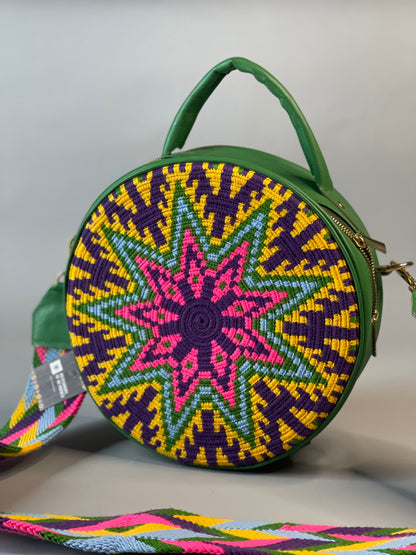 Bolso Redondo Wayuu Aura del Caribe-Nuevo👒⭐️