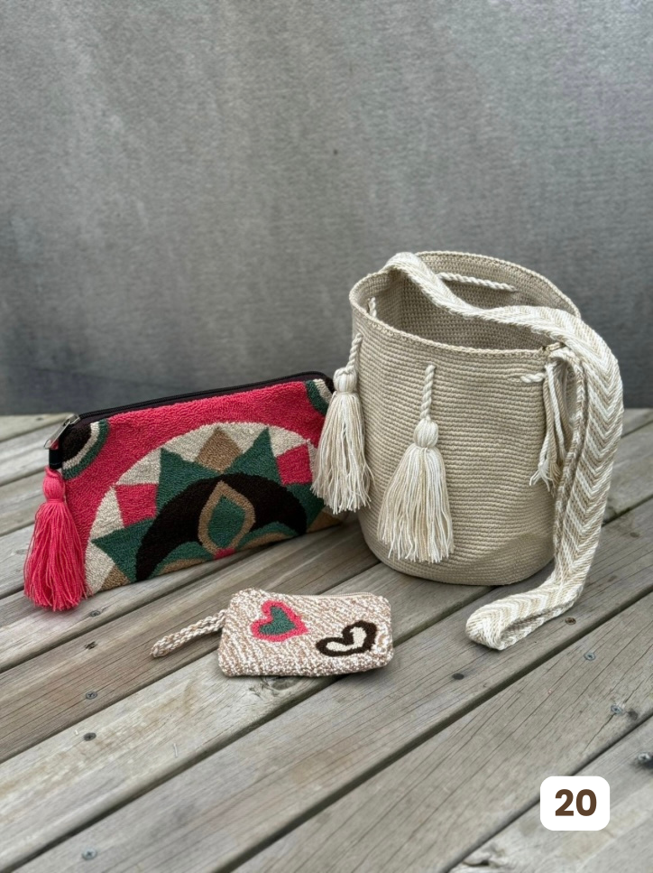 💫 Combos Wayuu: Mochila MEDIANA+ Sobre + (MONEDERO GRATIS) 🎁