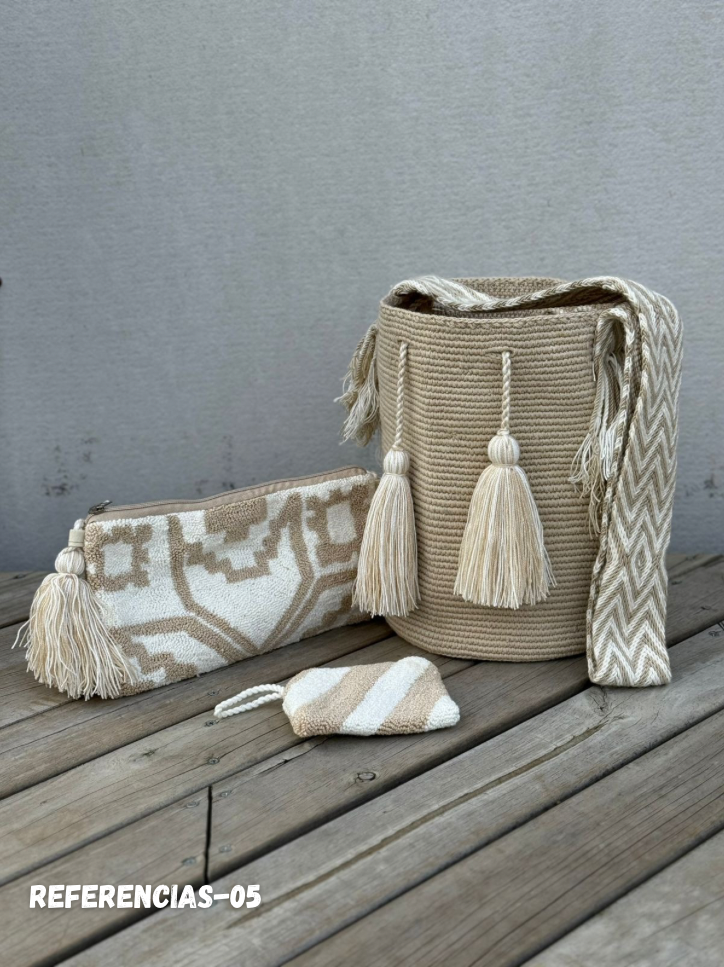 💫 Combo Wayuu: Mochila GRANDE+ Monedero + Sobre Artesanal🎁