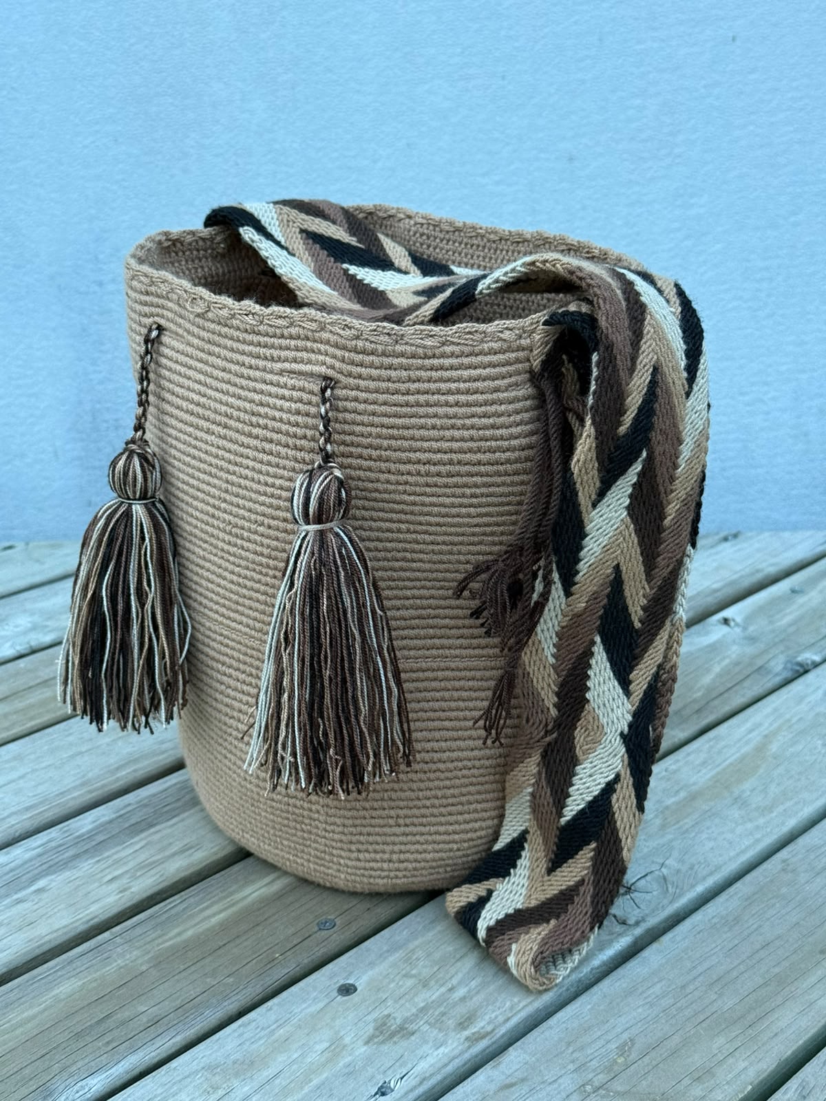 Mochila GRANDE Unicolor Tonos Tierra (31x28)