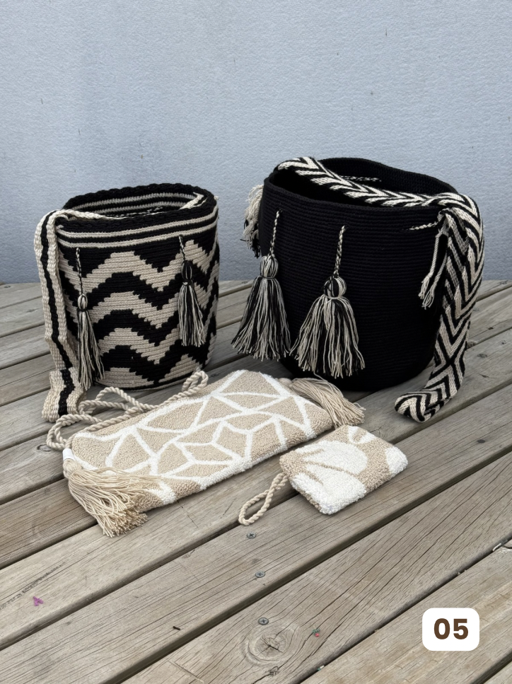 ✨Combo Especial: 2 Mochilas MEDIANAS+ (Sobre Wayuu + Monedero GRATIS) 🎁