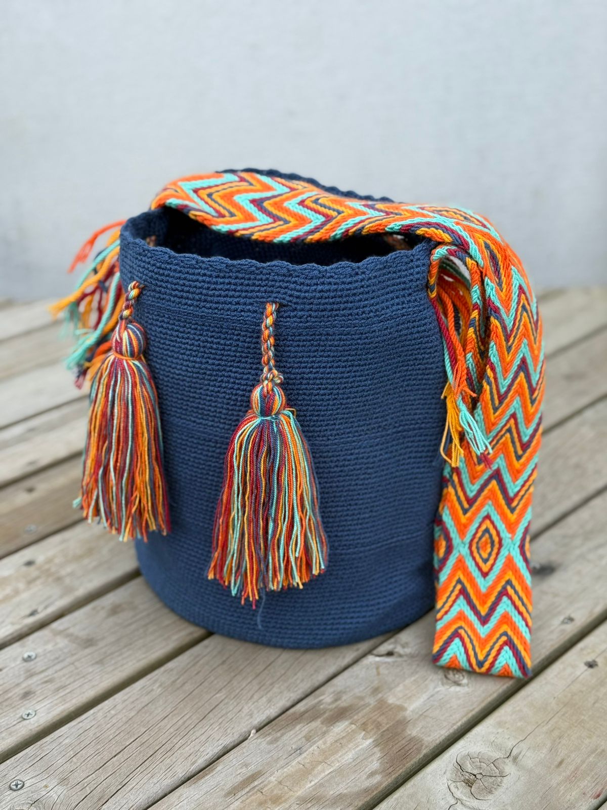 Mochila GRANDE Azul 🌊(31x28)