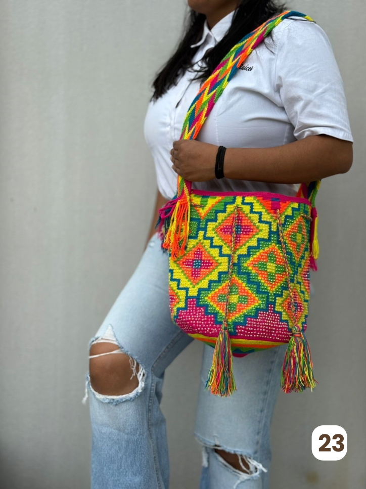 Large Pearl Wayuu Backpack