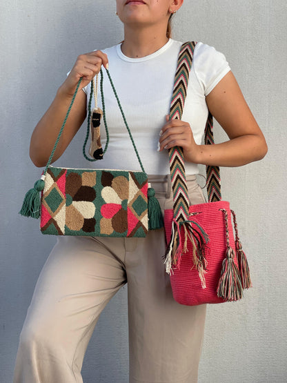 💫 Combos Wayuu: Mochila MEDIANA+ Sobre + (MONEDERO GRATIS) 🎁