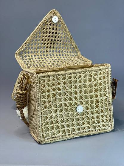 Iraca Cuadrado Beige Oscuro