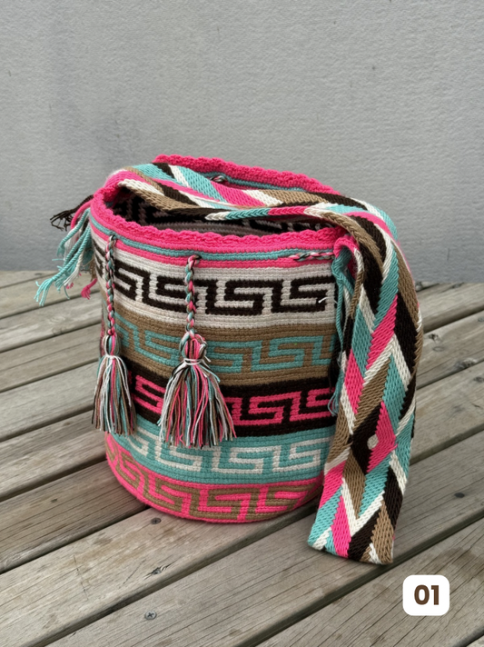 Mochila GRANDE Tonos Rosa🌹💞(31x28)