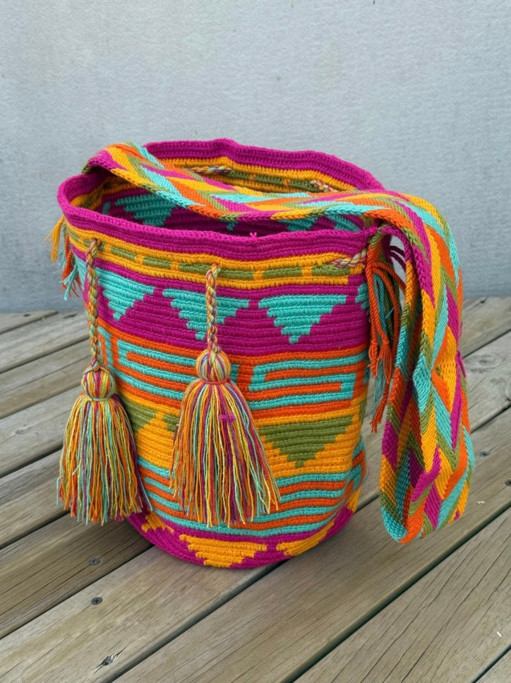 Mochila GRANDE Fiesta Tropical (31x28)