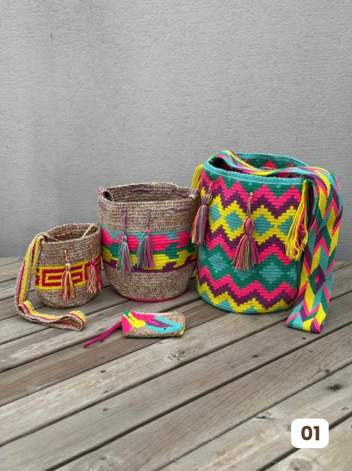 ✨Combo Completo- 3 Mochilas + Monedero Artesanal🎁🧶