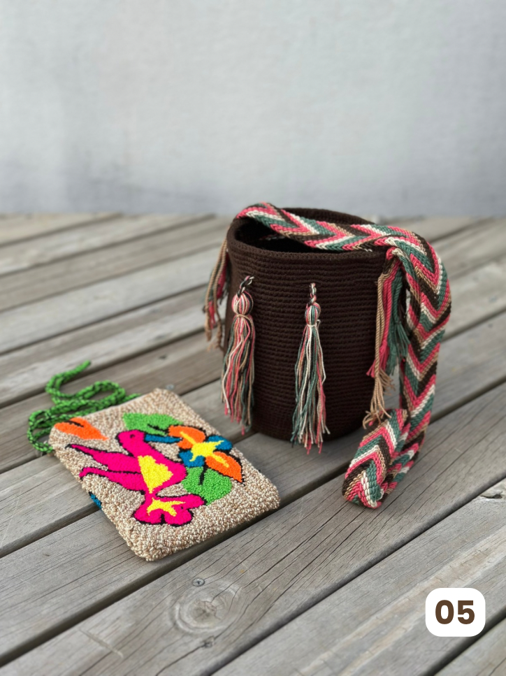 🎒📱 Combo Wayuu: Mochila Pequeña + PortaCelular 🚚✨