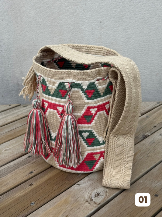 Mochila GRANDE Tonos Guayaba (31x28)