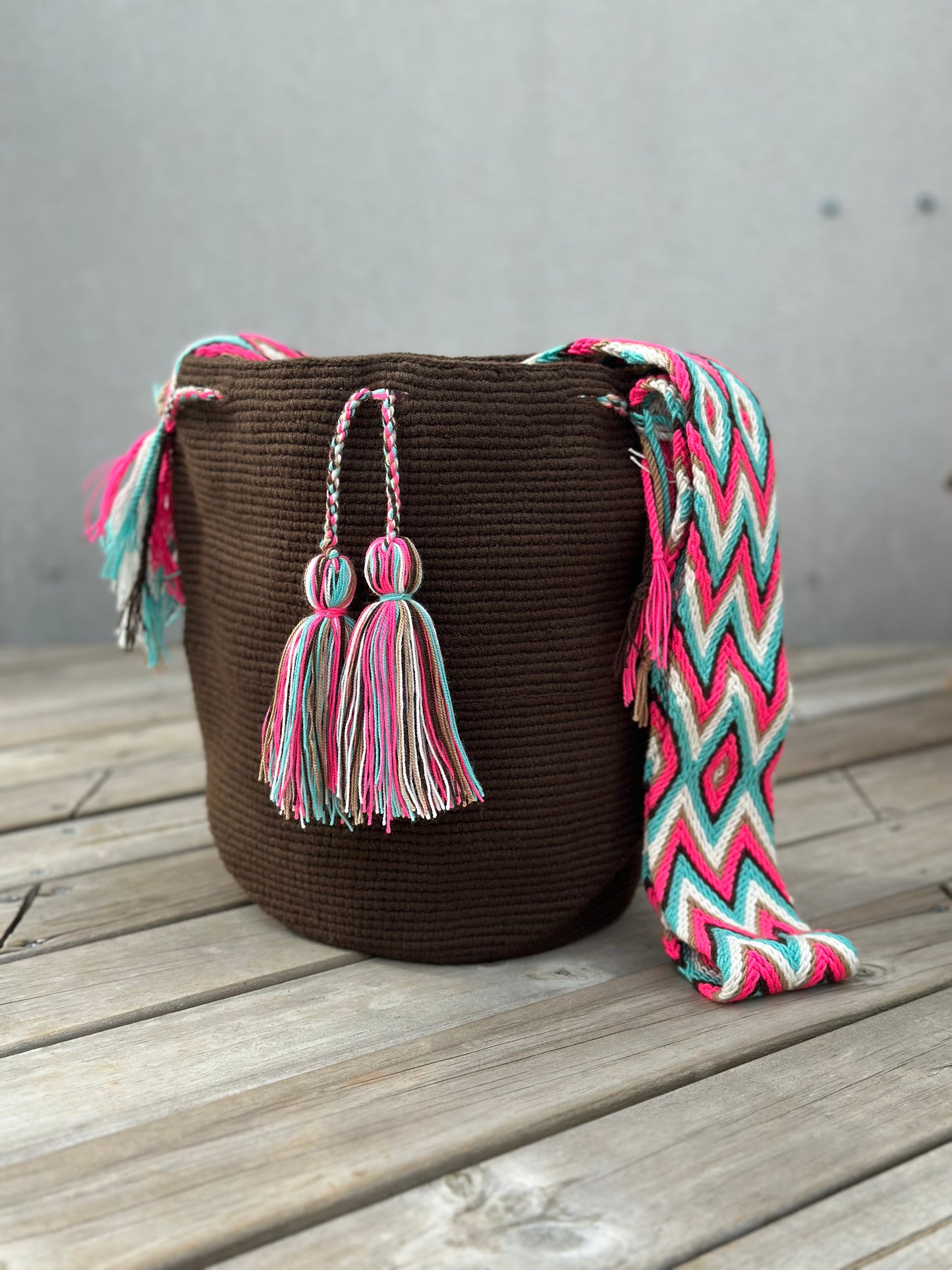 Mochila GRANDE Unicolor Tonos Tierra 🌎(31x28)