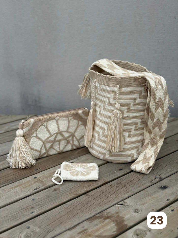 💫 Combo Wayuu: Mochila GRANDE Diseño+ Sobre + (MONEDERO GRATIS) 🎁