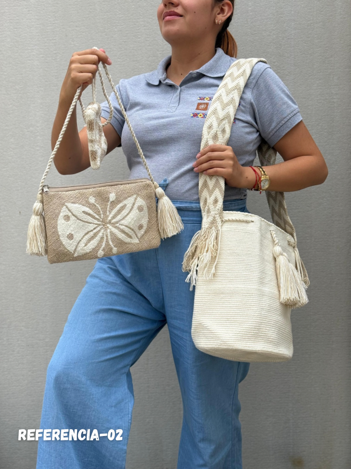 💫 Combo Wayuu: Mochila GRANDE+ Monedero + Sobre Artesanal🎁