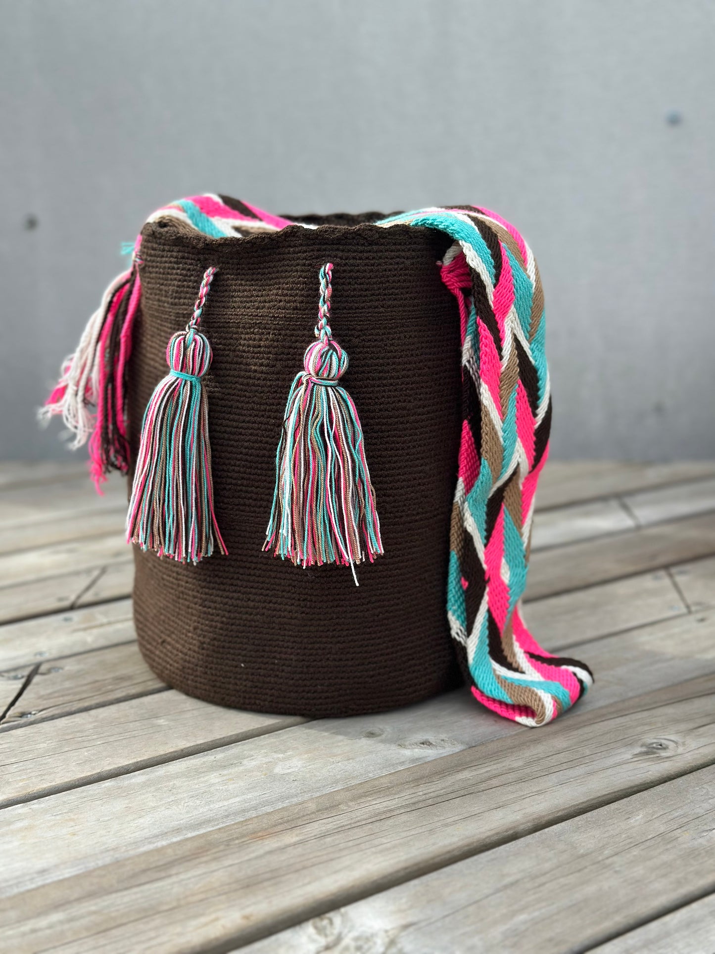 Mochila GRANDE Unicolor Tonos Tierra 🌎(31x28)