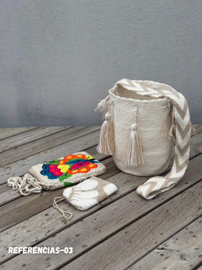 ✨Combo – Mochila Mediana + Portacelular + Monedero 🎁 – (22x20 cm)