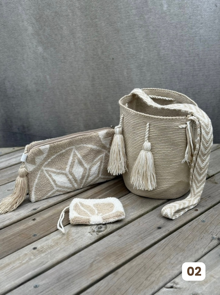 💫 Combos Wayuu: Mochila MEDIANA+ Sobre + (MONEDERO GRATIS) 🎁
