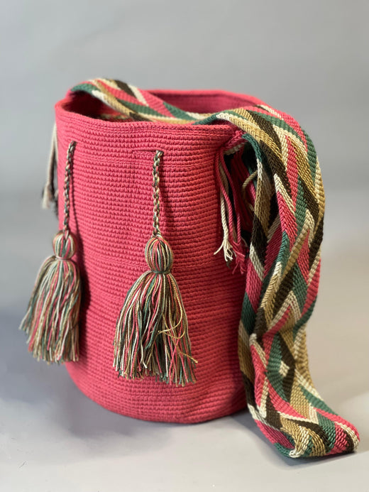 Mochila GRANDE Tonos Guayaba- Nueva Colección (31x28)