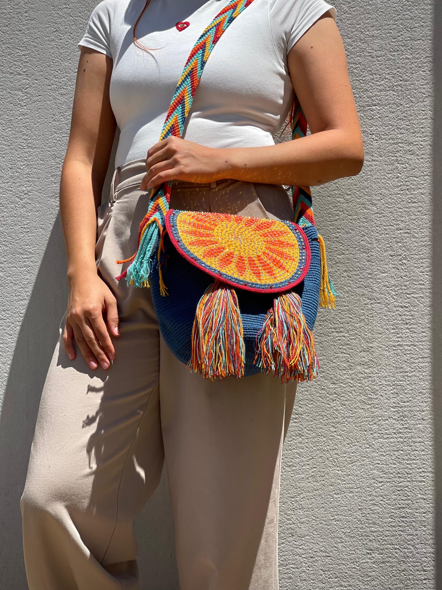 Mochila Tapa Perlada MEDIANA🌟(22x20Cm)