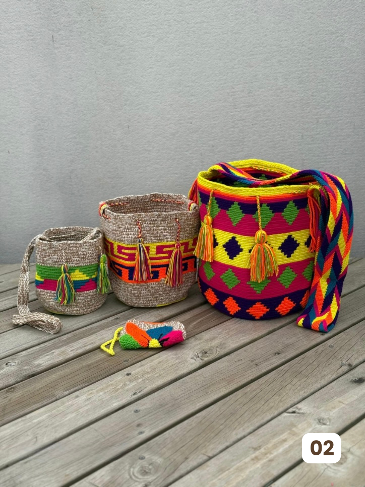 ✨Combo Completo- 3 Mochilas + Monedero Artesanal🎁🧶