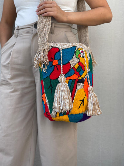 Mochila GRANDE Tapizada (31x28)🦜