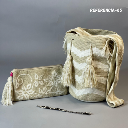 😱Combo Wayuu: Mochila GRANDE Diseño+ Sobre Tapizado+ (MANILLA GRATIS) 🎁