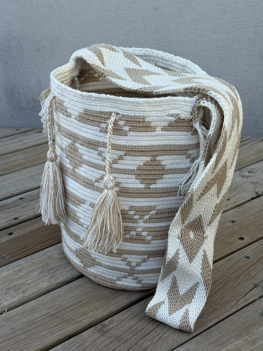 Mochila GRANDE Beige (31x28)