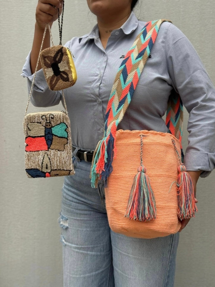 Combo: Mochila GRANDE + Portacelular + (MONEDERO GRATIS)