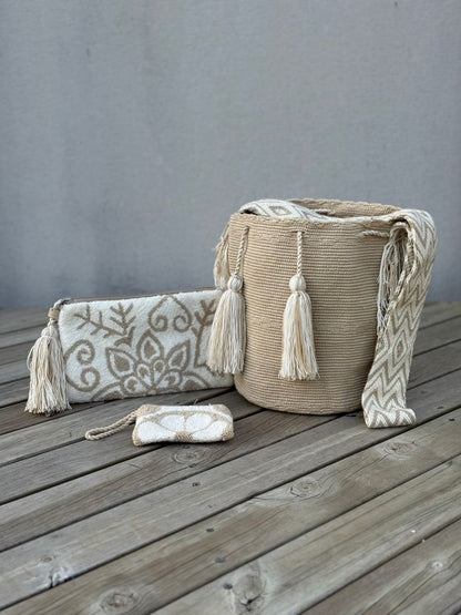 💫 Combo Wayuu: Mochila GRANDE+ Monedero + Sobre Artesanal🎁