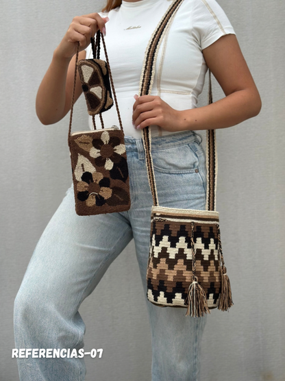 ✨Combo: Mochila MEDIANA Diseño+ Portacelular + (MONEDERO GRATIS) 🎁